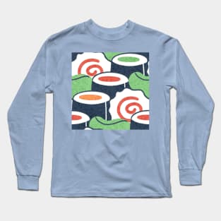 A colorful pattern of sushi Long Sleeve T-Shirt